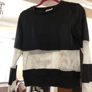 Black sweater with white detailing!!